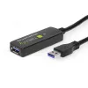 Techly ICUR30100G USB 3.2 Gen 1 laidas, USB A – USB A, 10 m, juodas