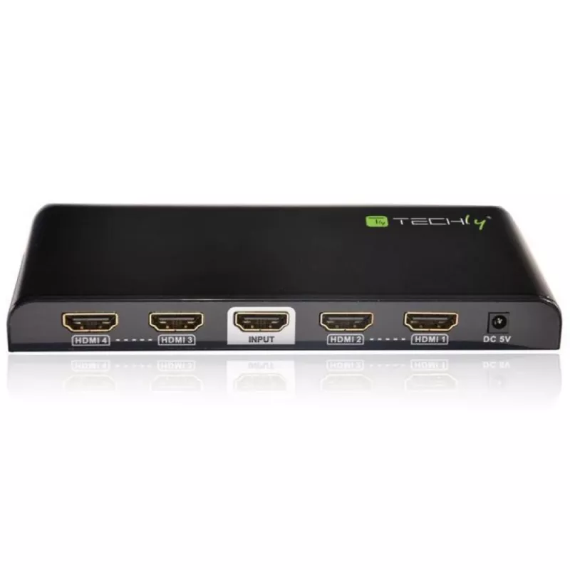 Techly Splitter HDMI 2.0 4K UHD 3D 4 krypčių