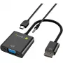 Techly HDMI į VGA adapteris su mikro USB ir garsu IDATA HDMI-VGA2AU