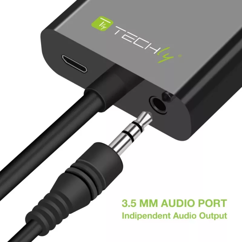 Techly HDMI į VGA adapteris su mikro USB ir garsu IDATA HDMI-VGA2AU