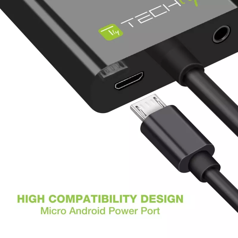 Techly HDMI į VGA adapteris su mikro USB ir garsu IDATA HDMI-VGA2AU