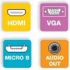 Techly HDMI į VGA adapteris su mikro USB ir garsu IDATA HDMI-VGA2AU