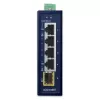 Nevaldomas Gigabit Ethernet jungiklis PLANET IGS-510TF — 4 x 10/100/1000 Mbps, 10 Gbit/s perjungimas, 9–48 V DC, montuojamas ant sienos