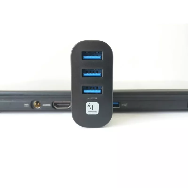 Techly IUSB3-HUB3-ROTB USB 3.2 Gen 1 trijų prievadų šakotuvas, juodas