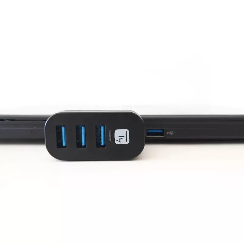 Techly IUSB3-HUB3-ROTB USB 3.2 Gen 1 trijų prievadų šakotuvas, juodas
