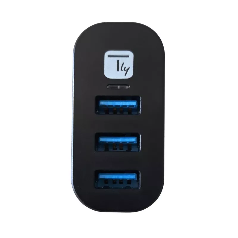 Techly IUSB3-HUB3-ROTB USB 3.2 Gen 1 trijų prievadų šakotuvas, juodas