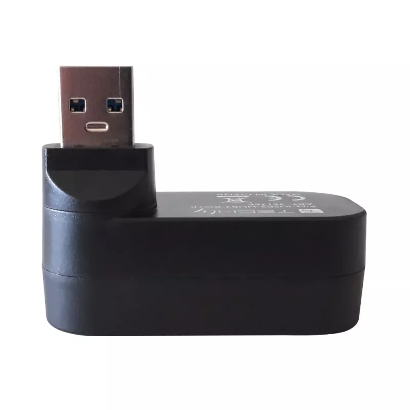 Techly IUSB3-HUB3-ROTB USB 3.2 Gen 1 trijų prievadų šakotuvas, juodas