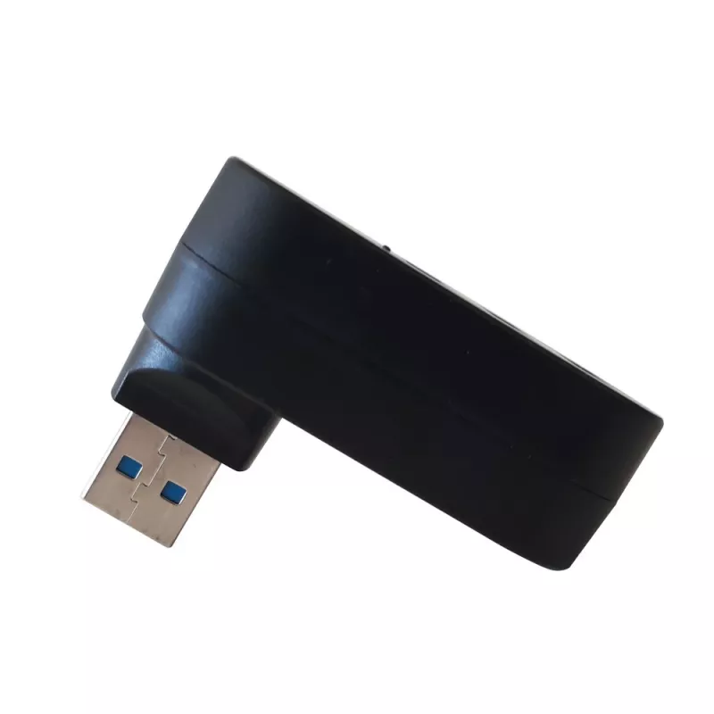 Techly IUSB3-HUB3-ROTB USB 3.2 Gen 1 trijų prievadų šakotuvas, juodas