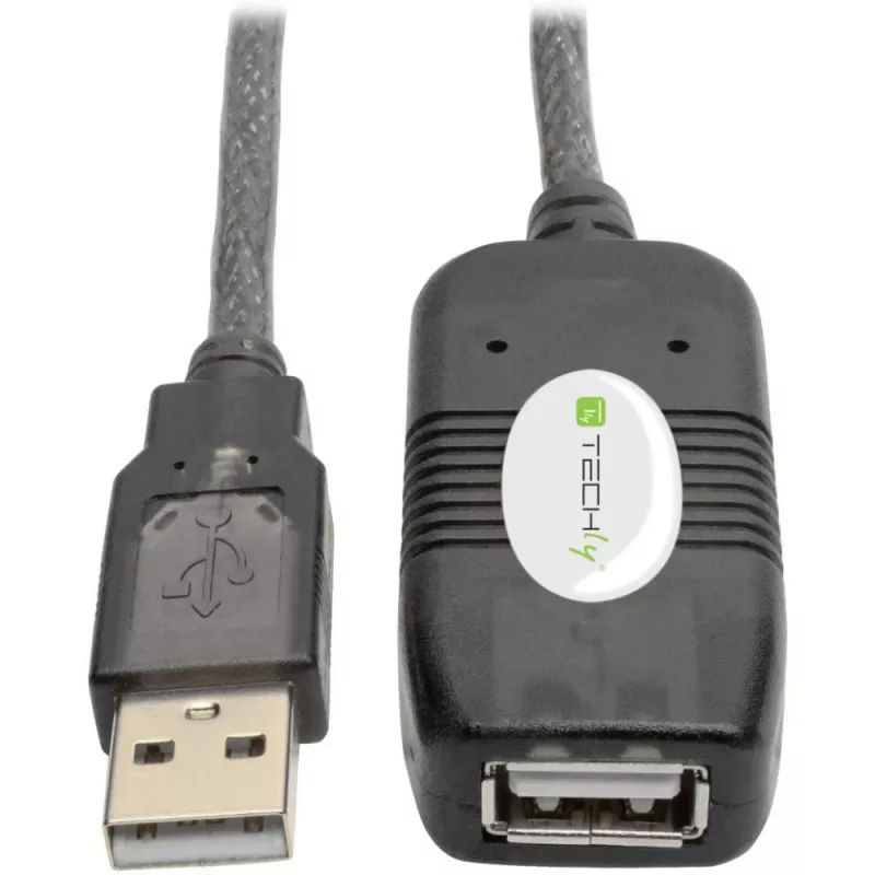Techly IUSB-REP10TY aktyvus USB 2.0 ilginimo kabelis 10 m
