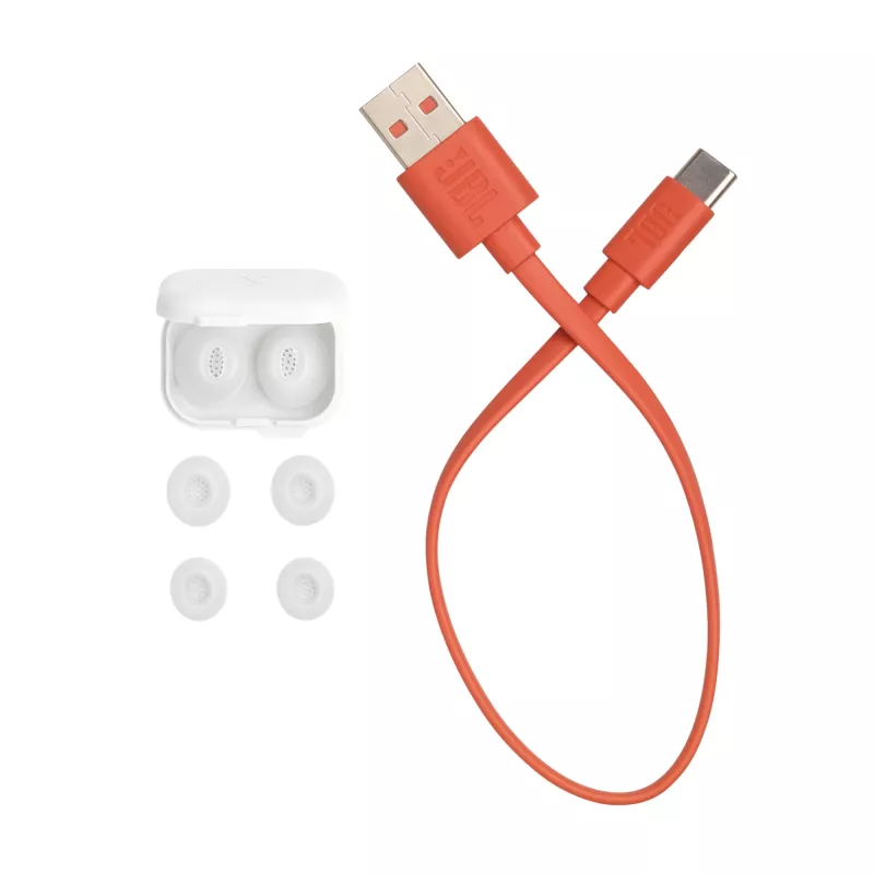 JBL Tune Flex 2 belaidžiai ausinukai TWS, į ausį, skambučiai/muzika, Bluetooth, balti