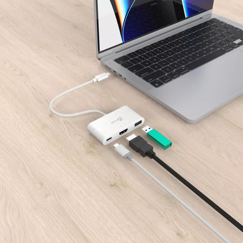 j5create JCA379EW – USB-C® į HDMI™ ir USB™ Type-A adapteris su Power Delivery