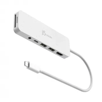 j5create JCD373EW – USB-C® kelių prievadų stotelė su Power Delivery