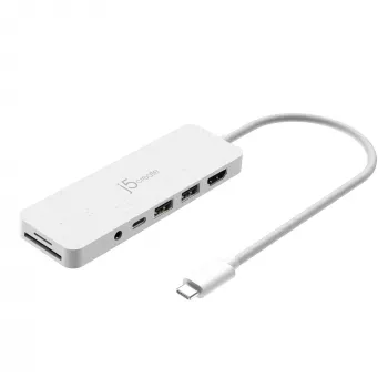 j5create JCD373EW – USB-C® kelių prievadų stotelė su Power Delivery