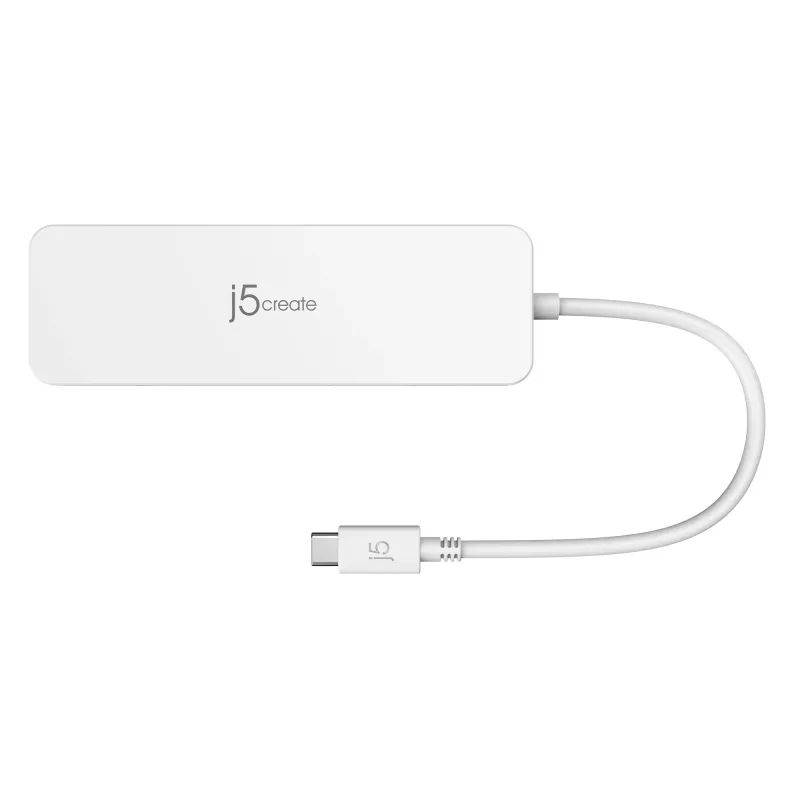 USB-C kelių prievadų adapteris j5create JCD373-N 60W Power Delivery 4K
