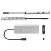 USB centras j5create JCD401 Dual 4K Multi-Port Hub sidabrinis laidinis USB 3.2 Gen 2