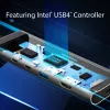USB centras j5create JCD401 Dual 4K Multi-Port Hub sidabrinis laidinis USB 3.2 Gen 2
