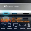 USB centras j5create JCD401 Dual 4K Multi-Port Hub sidabrinis laidinis USB 3.2 Gen 2