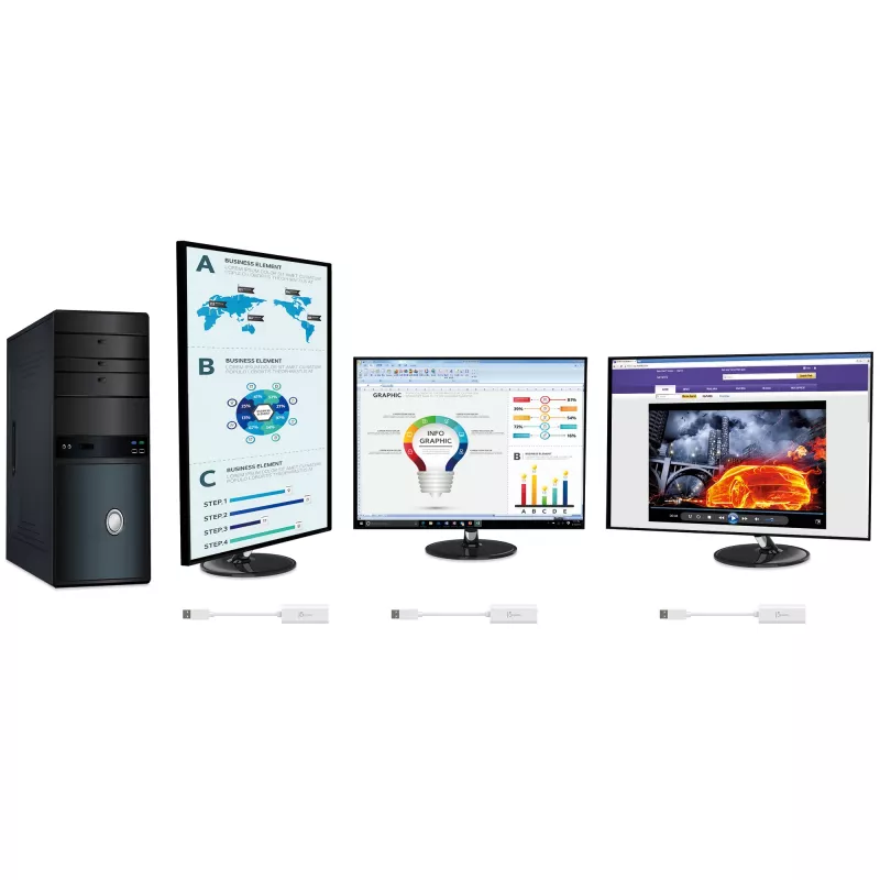 j5create JUA254 USB 3.0 HDMI adapteris keliems monitoriams