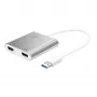 j5create JUA365 USB™ 3.0 į Dual HDMI kelių monitorių adapteris, sidabrinis