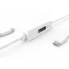 j5create JUCP14 USB-C™ 2.0 į USB-C™ laidas su OLED dinaminiu galios matuokliu, baltas, 1,2 m