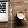 j5create JUCP14 USB-C™ 2.0 į USB-C™ laidas su OLED dinaminiu galios matuokliu, baltas, 1,2 m
