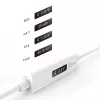 j5create JUCP14 USB-C™ 2.0 į USB-C™ laidas su OLED dinaminiu galios matuokliu, baltas, 1,2 m