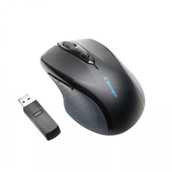 Kensington Pro Fit belaidė pilno dydžio pelė, ambidekstrinė, optinė, RF belaidė, 1600 DPI, juoda