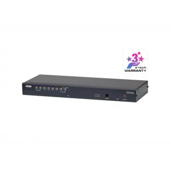 ATEN 8 prievadų Cat 5e/6 KVM jungiklis, 1920 x 1200 pikselių, Ethernet LAN, WUXGA, 5,1 W, juodas
