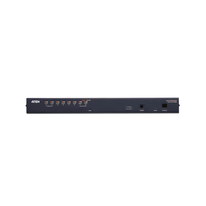 ATEN 8 prievadų Cat 5e/6 KVM jungiklis, 1920 x 1200 pikselių, Ethernet LAN, WUXGA, 5,1 W, juodas