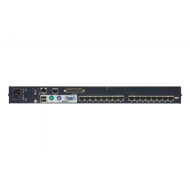 ATEN 16 prievadų CAT5e/6 KVM per IP jungiklis, 1920 x 1200 pikselių, Ethernet LAN, WUXGA, 8,9 W, juodas