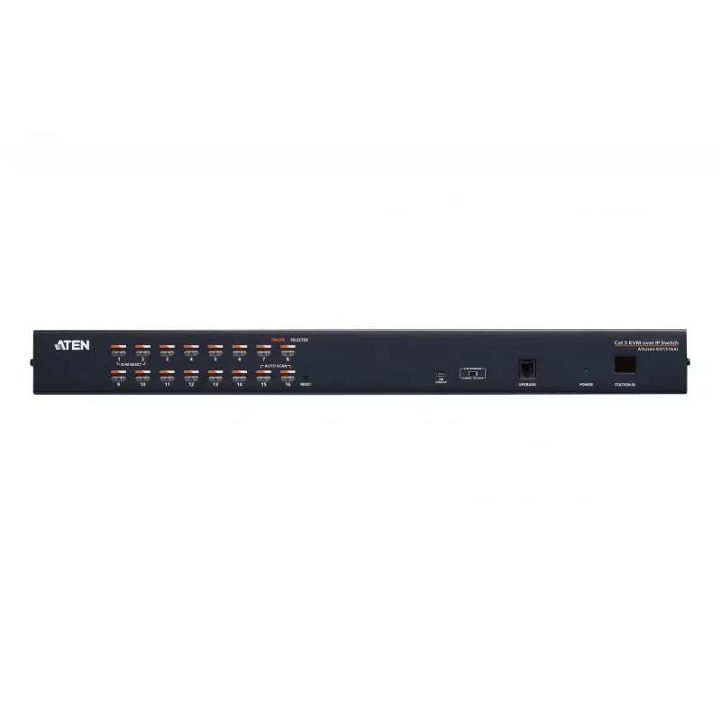 ATEN 16 prievadų CAT5e/6 KVM per IP jungiklis, 1920 x 1200 pikselių, Ethernet LAN, WUXGA, 8,9 W, juodas