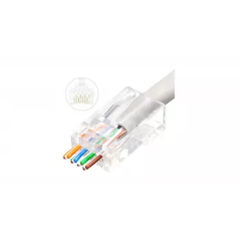 Microconnect KON505-50EZ RJ-45 kištukas, skaidrus, 50 vnt.