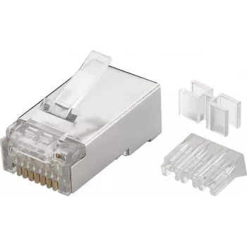 Microconnect KON506-10 RJ45 kištukas, permatomas, Cat6, 10 vnt.