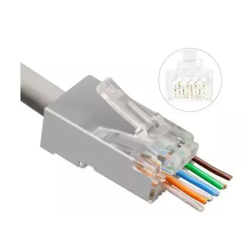 Microconnect KON512-50EZ RJ45 kištukas CAT6a sidabrinis (50 vnt.)