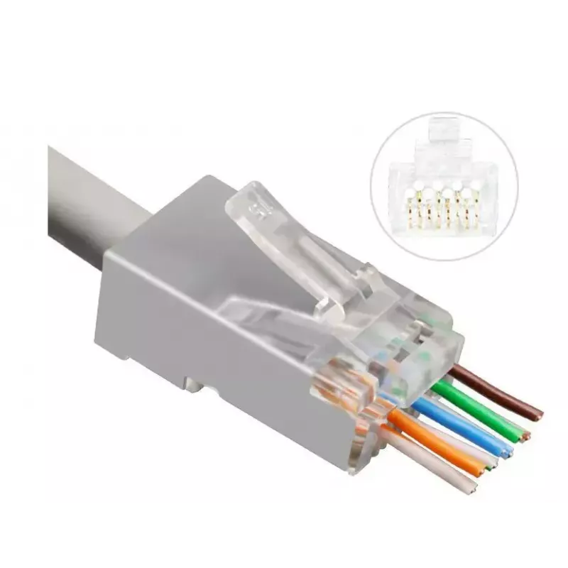 Microconnect KON512-50EZ RJ45 kištukas CAT6a sidabrinis (50 vnt.)