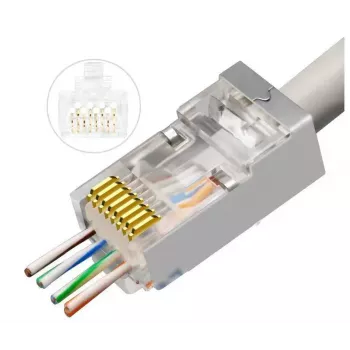 Microconnect KON512-50EZ RJ45 kištukas CAT6a sidabrinis (50 vnt.)