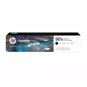 HP 981X didelės talpos juoda originali PageWide kasetė