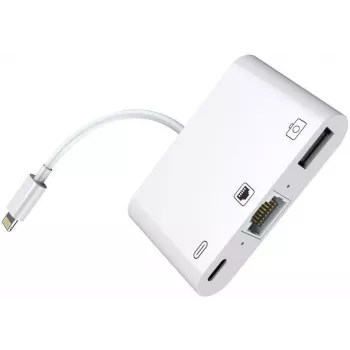 Microconnect LIGHT-HUB2 nešiojamojo kompiuterio dokas / prievadų kartotuvas, šviesiai balta