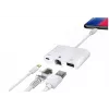 Microconnect LIGHT-HUB2 nešiojamojo kompiuterio dokas / prievadų kartotuvas, šviesiai balta