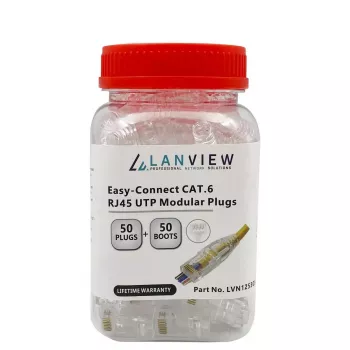 Lanview LVN125305 RJ45 kištukas – skaidrus laido jungiklis