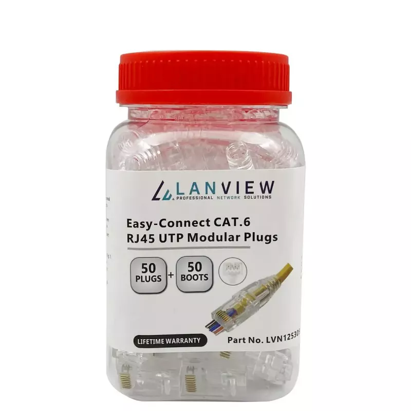 Lanview LVN125305 RJ45 kištukas – skaidrus laido jungiklis