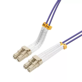 Lanview LVO231810-FLEX šviesolaidinis kabelis 1 m, LC–LC, violetinis, OM4
