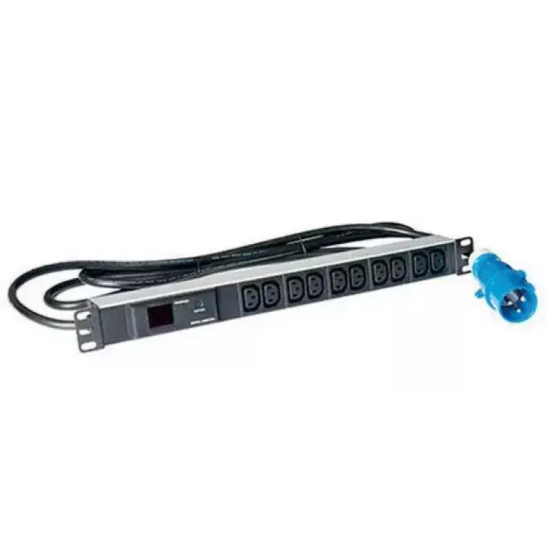 Lanview LVR261877 maitinimo skirstytuvas (PDU) 10 AC lizdų 1U juodas