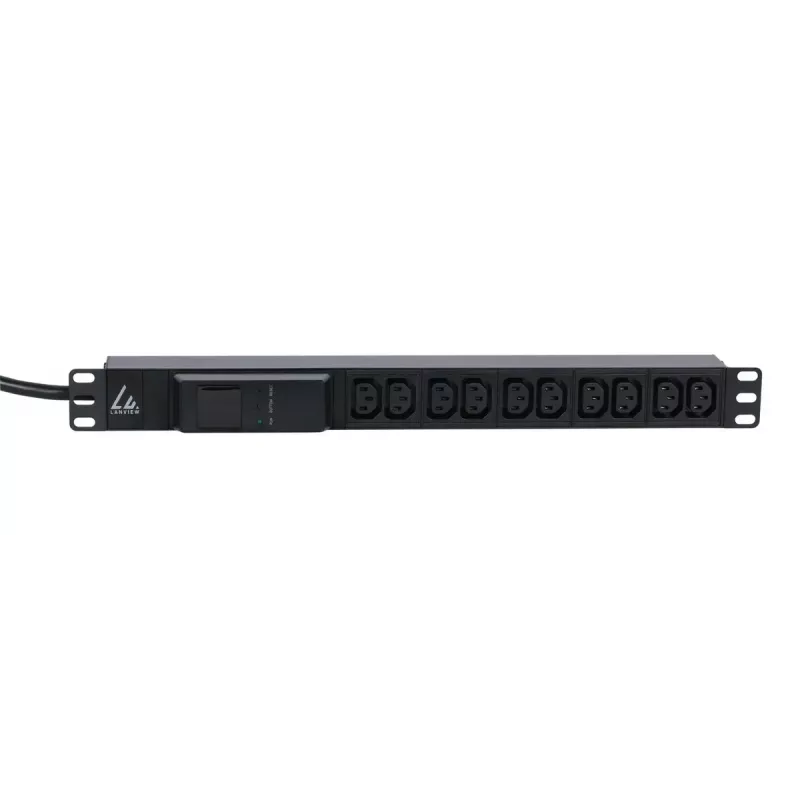 Lanview LVR261877 maitinimo skirstytuvas (PDU) 10 AC lizdų 1U juodas