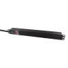 Lanview LVR-3MUK-SW-UK6 maitinimo skirstytuvas (PDU) 6 kištukinių lizdų 1,4U Juodas