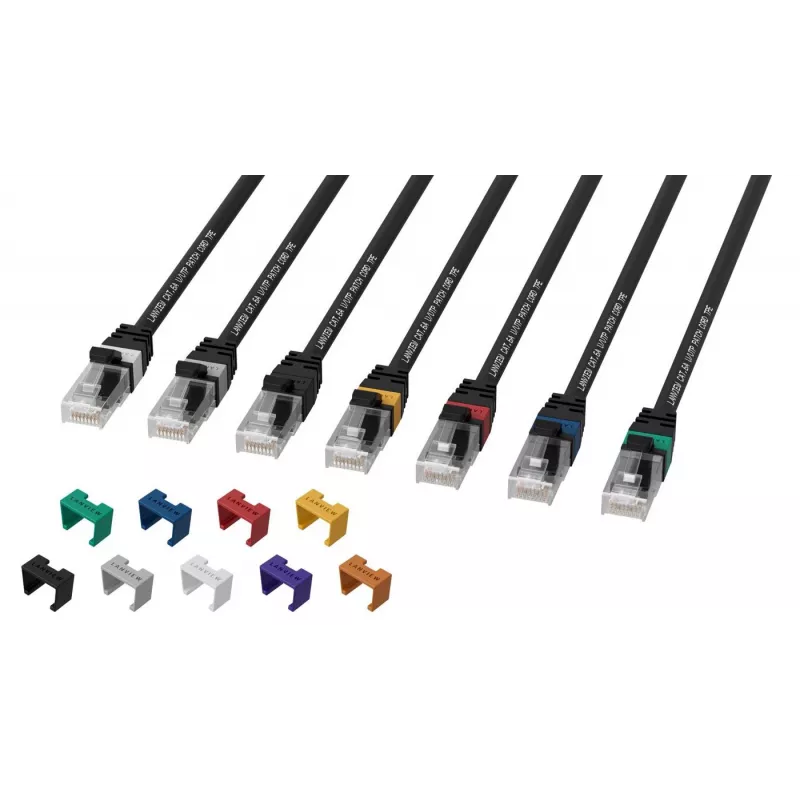 Lanview LV-UTP6A03B Cat6A U/UTP komutacinis kabelis, 3 m, juodas
