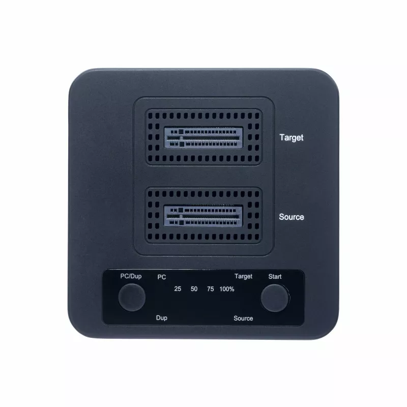 „StarTech.com“ M.2 NVMe diskų kopijavimo įrenginys 1:1, nepriklausomas M.2 SSD klonavimo įrenginys iki 90 GB/min, USB 3.2 20 Gbps M.2 dviejų lizdų dokas, su USB-C / A laidais