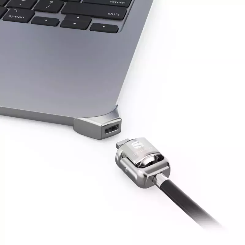 Compulocks Ledge fiksavimo adapteris MacBook Air 13 col. M2 ir M3, su raktu, sidabrinis
