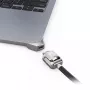 Compulocks Ledge adapter, skirtas MacBook Air 15 inch M2 M3, su raktiniu kabelio užraktu, sidabrinis