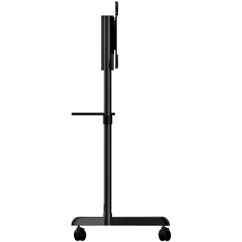StarTech.com Mobilus televizoriaus stovas ant ratukų 37-70 colių VESA ekranams (70 kg) – TV stovas su lentyna ir saugojimo skyriumi – Sukamas/pakreipiamas ekranas – Universalus TV laikiklis ant ratų